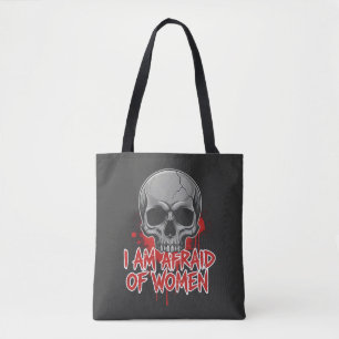 Bolsa Tote Camiseta com Design de Medo de Mulheres