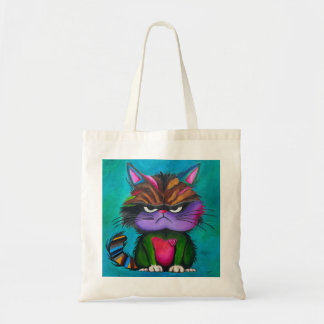 Bolsa Tote Camiseta da Gatinha Mal-Humorada