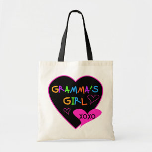 Bolsa Tote Camiseta da menina de Gramma, canecas, botões,
