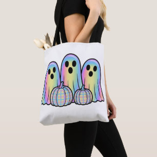 Bolsa Tote Camiseta de Halloween Trio de Fantasmas Fofos Ador