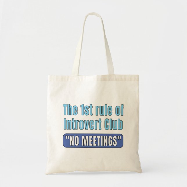 Bolsa Tote Camiseta do Clube de Introvertidos (Frente)