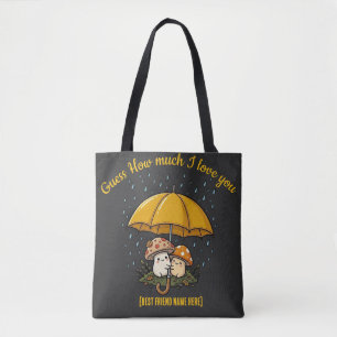 Bolsa Tote Camiseta do Dia do Melhor Amigo: Cute Mushroom Umb