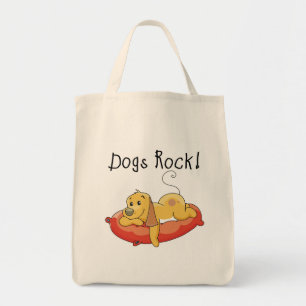 Bolsa Tote Camiseta e presentes da rocha dos cães