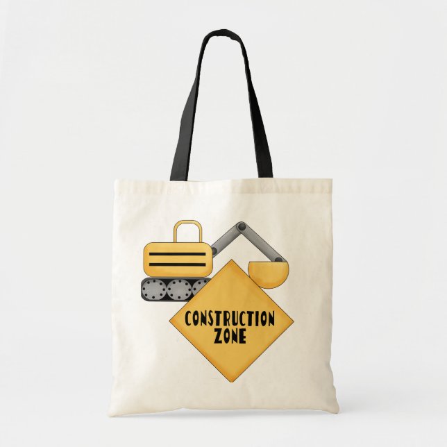 Bolsa Tote Camiseta e presentes da zona da construção (Frente)