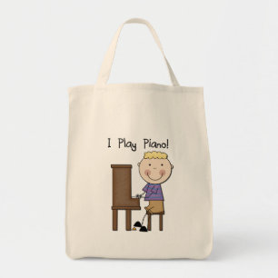 Bolsa Tote Camiseta e presentes do jogador de piano