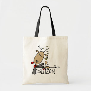 Bolsa Tote Camiseta e presentes do Natal da rena de Blitzen