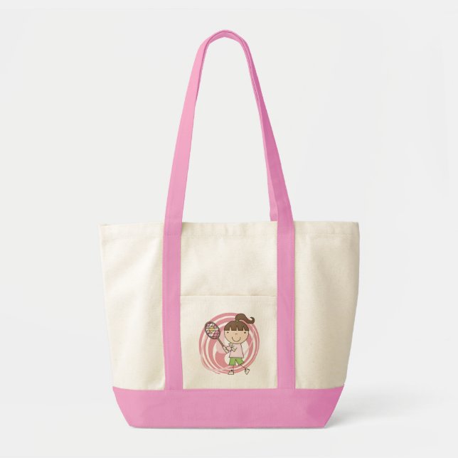 Bolsa Tote Camiseta e presentes do tênis da menina dos (Frente)