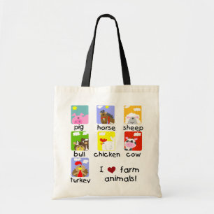Bolsa Tote Camiseta e presentes dos animais de fazenda