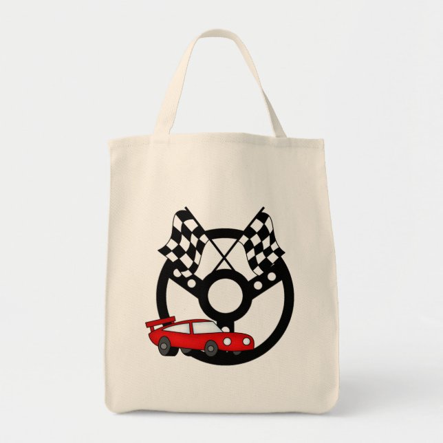 Bolsa Tote Camiseta e presentes vermelhos do carro de (Frente)