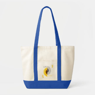 Bolsa Tote Camiseta feminina com estampa de girassol e decote