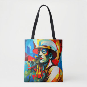 Bolsa Tote Camiseta Feminina "Homem Cubista" Elegante