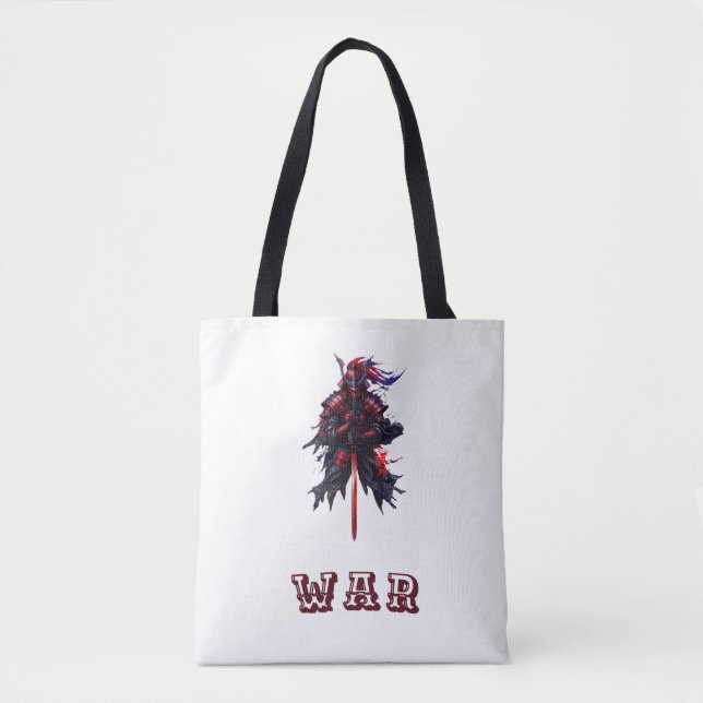 Bolsa Tote Camiseta Gráfica Artística de Samurai – tshart (Frente)