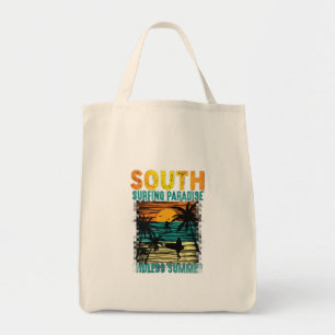 Bolsa Tote Camiseta Gráfica com Estilo Vintage Surf Crew e Vi
