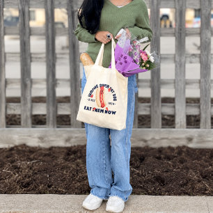 Bolsa Tote Camiseta Gráfica de Cachorro Quente Engraçado Desd