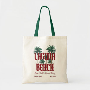 Bolsa Tote Camiseta Gráfica Laguna Beach California Surf Palm
