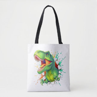 Bolsa Tote Camiseta Infantil Menino Smash Parede Dinossauro T