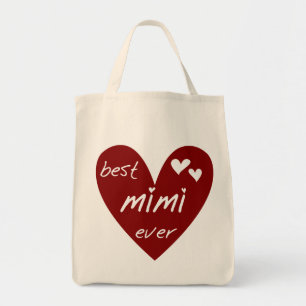 Bolsa Tote Camiseta Mimi e os presentes do coração vermelho o