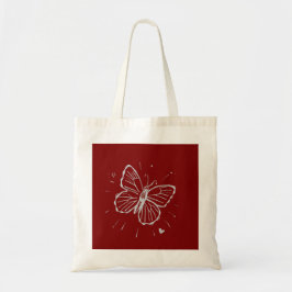 Bolsa Tote Camiseta Minimalista de Borboleta – Natureza Simpl
