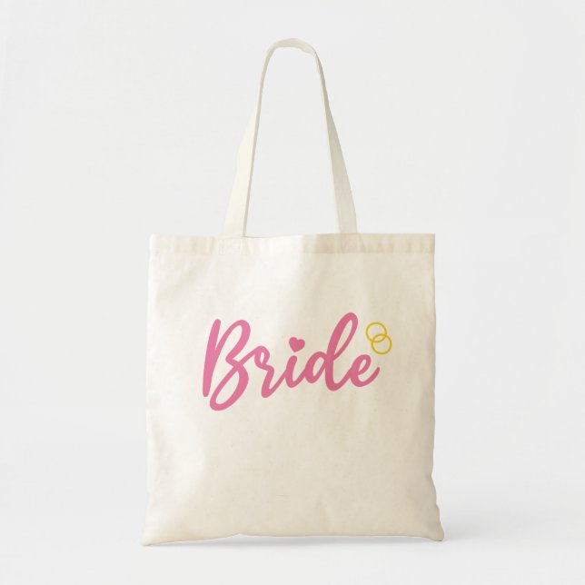 Bolsa Tote Camiseta Noiva Para Ser Casada Festa de Despedida  (Frente)