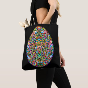 Bolsa Tote Camiseta Orgânica Infantil com Desenho Psicodélico