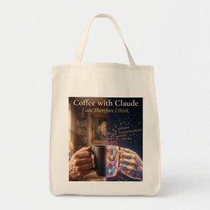 Bolsa Tote Camiseta preta masculina Café com Claude