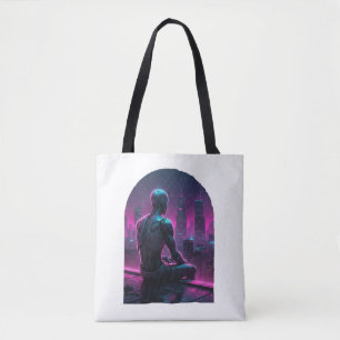 Bolsa Tote Camiseta Rooftop Android City Gaze