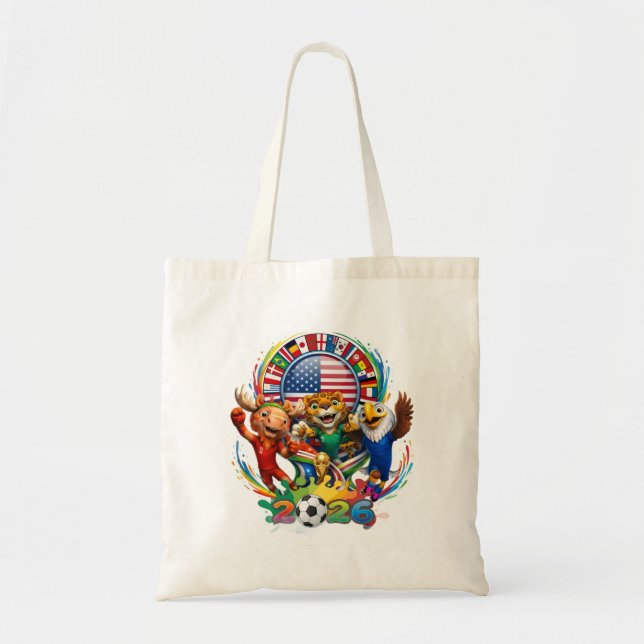 Bolsa Tote Camiseta temática do FIFA 2026 para crianças (Frente)