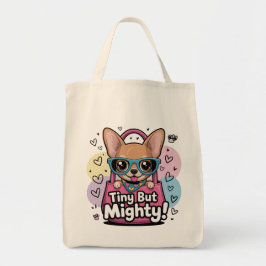 Bolsa Tote Camiseta Tiny but Mighty Chihuahua