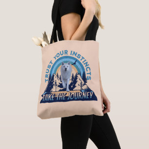 Bolsa Tote Camiseta Trust Your Instincts Lobo Ártico