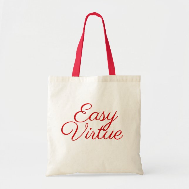 Bolsa Tote Camiseta Virtude Fácil (Frente)