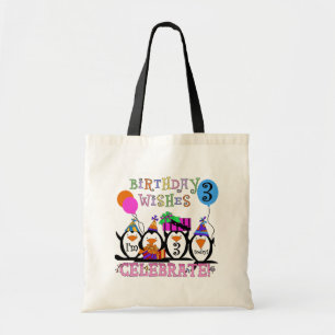 Bolsa Tote Camisetas e presentes aniversário de 3 anos de pin