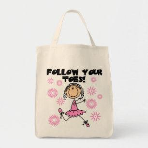 Bolsa Tote Camisetas e Presentes da Bailarina Siga Seus Dedos