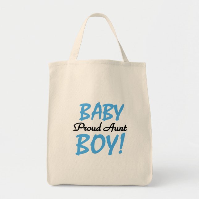 Bolsa Tote Camisetas e presentes da tia Baby Boy (Frente)