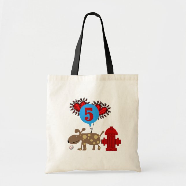 Bolsa Tote Camisetas e presentes de 5 de Cão (Frente)
