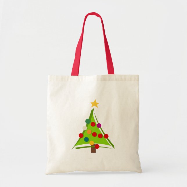Bolsa Tote Camisetas e presentes de árvores de Natal (Frente)