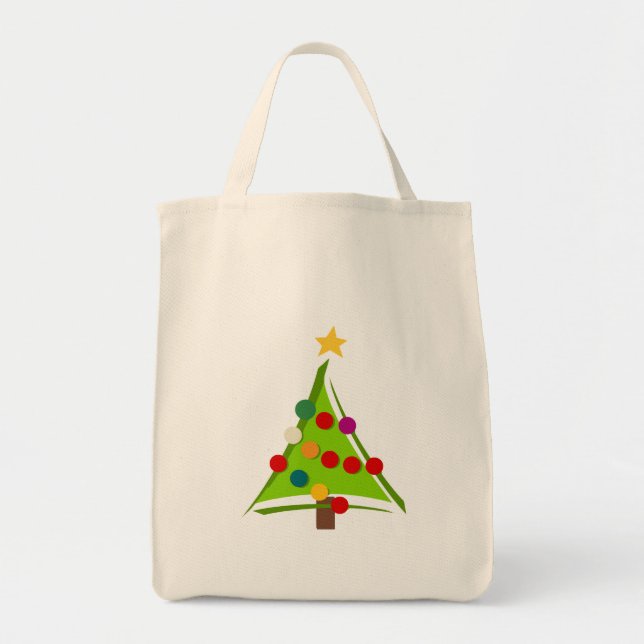 Bolsa Tote Camisetas e presentes de árvores de Natal (Frente)