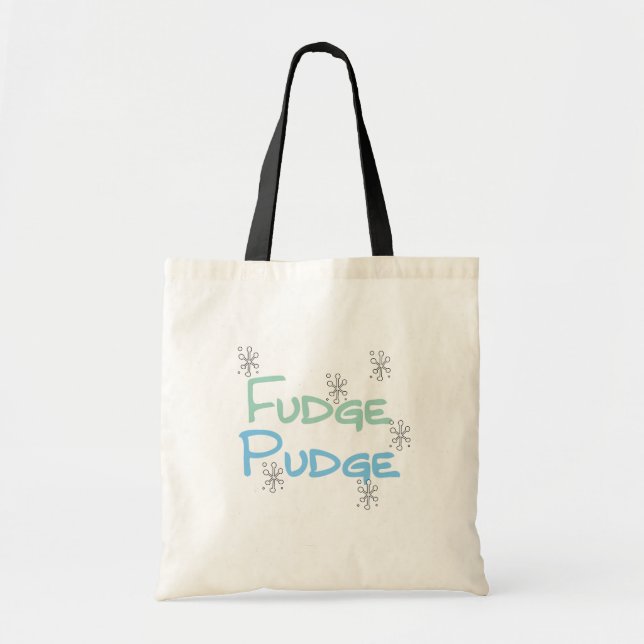 Bolsa Tote Camisetas e presentes de Feriado Fudge (Frente)