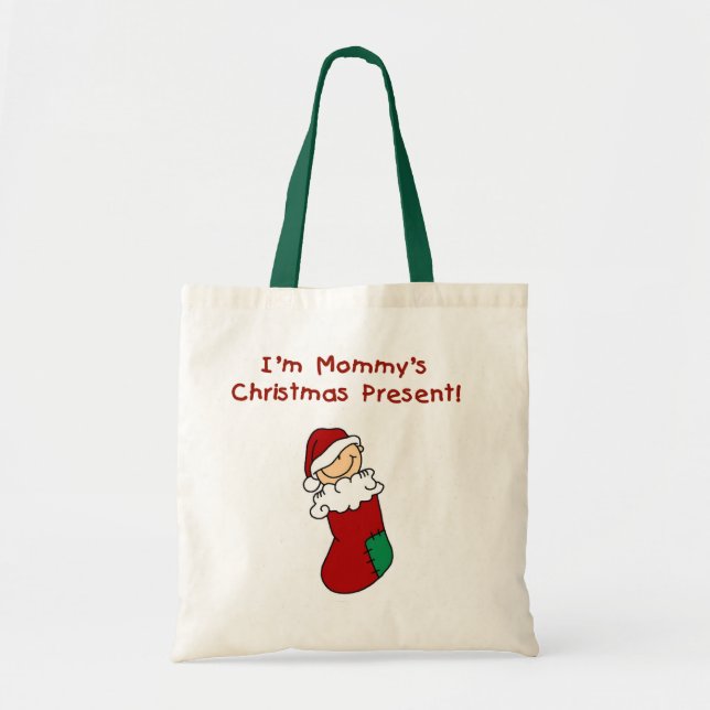 Bolsa Tote Camisetas e presentes de Natal de mamãe (Frente)