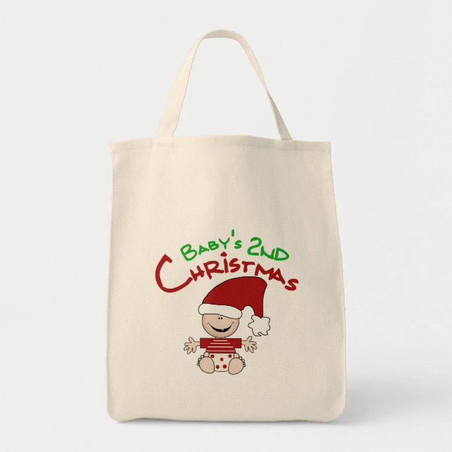 Bolsa Tote Camisetas e presentes de Natal de segundo bebê (Frente)