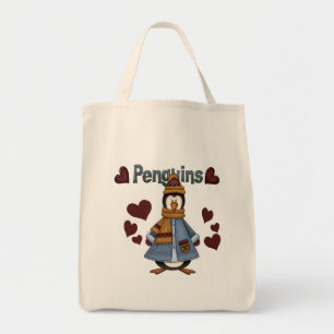 Bolsa Tote Camisetas e presentes de pinguim de inverno