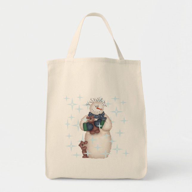 Bolsa Tote Camisetas e presentes de ursos de neve (Frente)