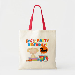 Bolsa Tote Camisetas e presentes do segundo aniversário de pi