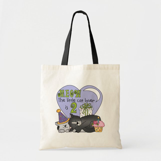Bolsa Tote Camisetas e presentes do segundo aniversário do Ga (Frente)