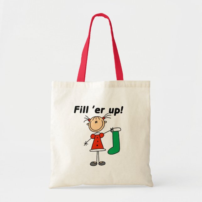 Bolsa Tote Camisetas e presentes no estoque de Natal (Frente)