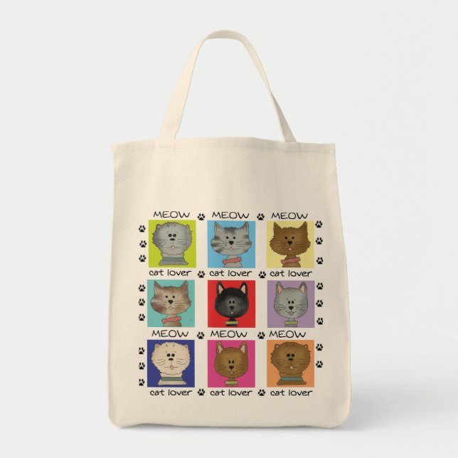 Bolsa Tote Camisetas e presentes para gatos-do-mato (Frente)