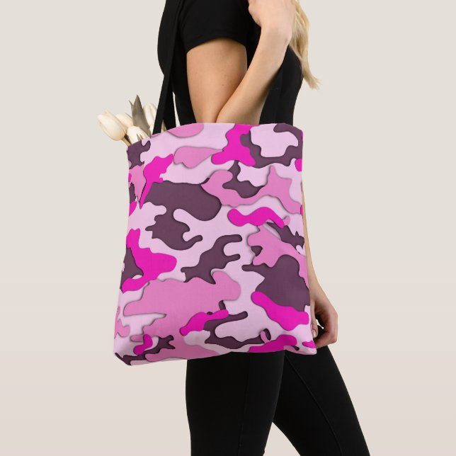 Bolsa Tote Camo cor-de-rosa/sacola (Close Up)