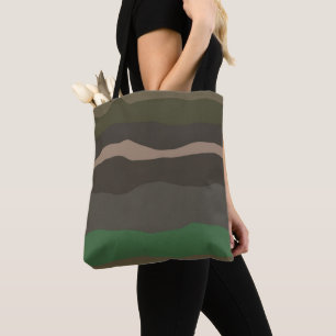Bolsa Tote Camo e abstrato verdes