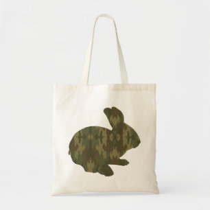 Bolsa Tote Camouflage Silhouette Easter Bunny Tote Bag