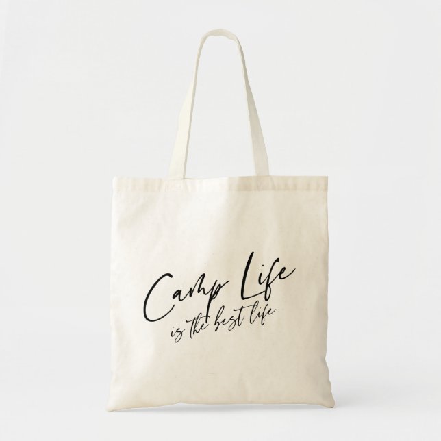 Bolsa Tote Camp Life é a melhor vida (Frente)