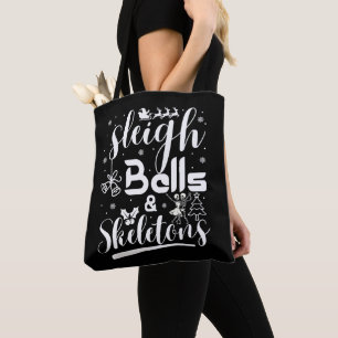Bolsa Tote Campainhas de trenó & esqueletos dançando Natal en